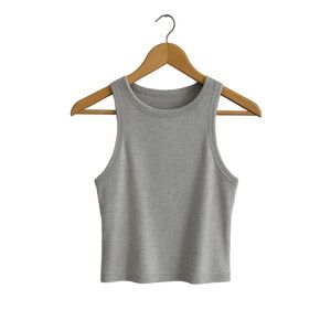 Abercrombie & Fitch Light Gray Cropped Tank Top